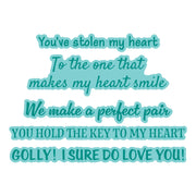 Spellbinders - Classic Mouse Love Sentiments Press + Foil Plate & Die Set