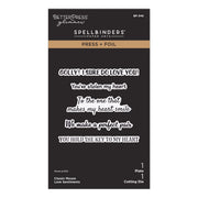 Spellbinders - Classic Mouse Love Sentiments Press + Foil Plate & Die Set