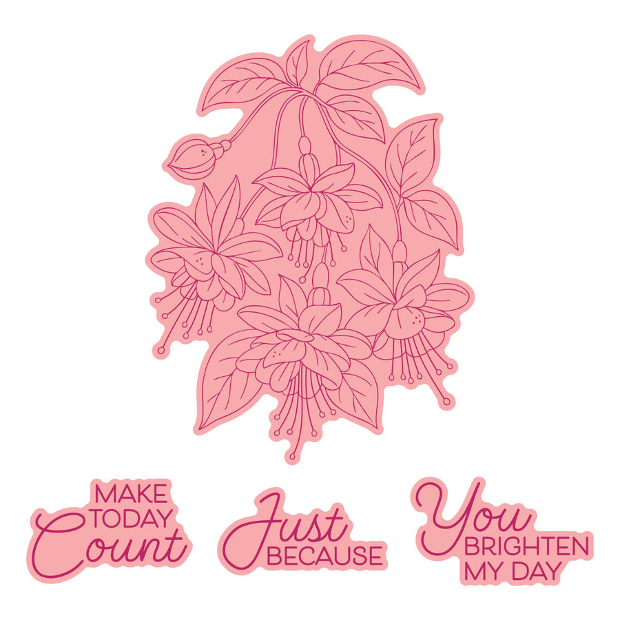 Spellbinders - Magical Fuchsia Press + Foil Plate & Die Set by Alex Syberia Designs