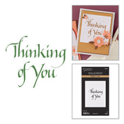 Spellbinders - Upright Italic Thinking of You Press + Foil Plate by Paul Antonio