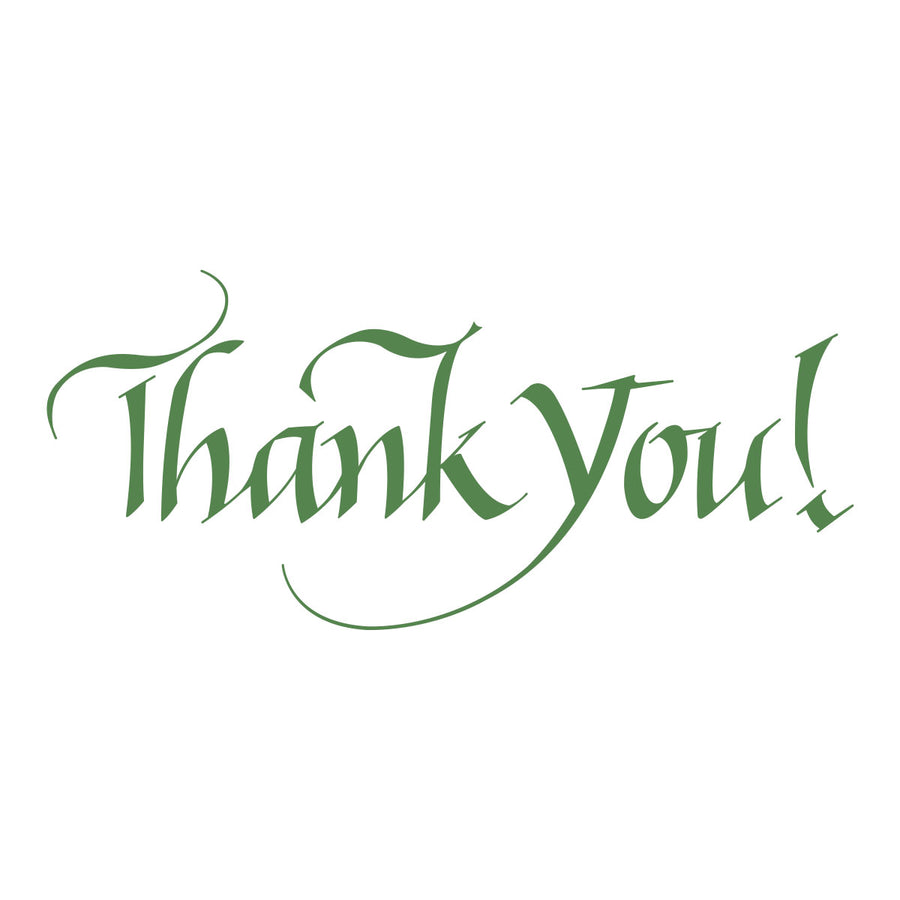 Spellbinders - Upright Italic Thank You! Press + Foil Plate by Paul Antonio