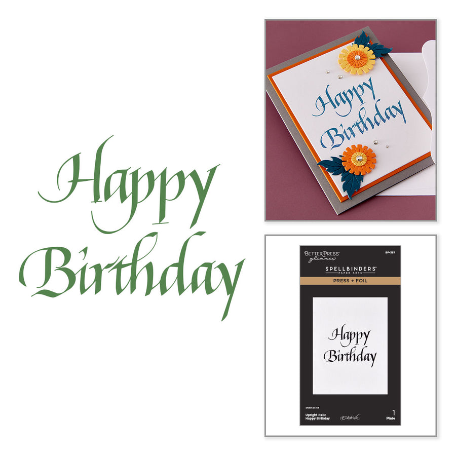 Spellbinders - Upright Italic Everyday Sentiments Press + Foil Bundle by Paul Antonio