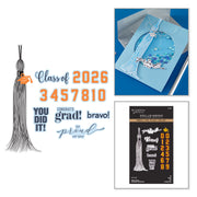 Spellbinders - Classic Mouse Graduation Sentiments Press + Foil Plate & Die Set