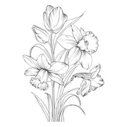 Spellbinders - Tulips and Daffodils Press + Foil Plate by Yana Smakula