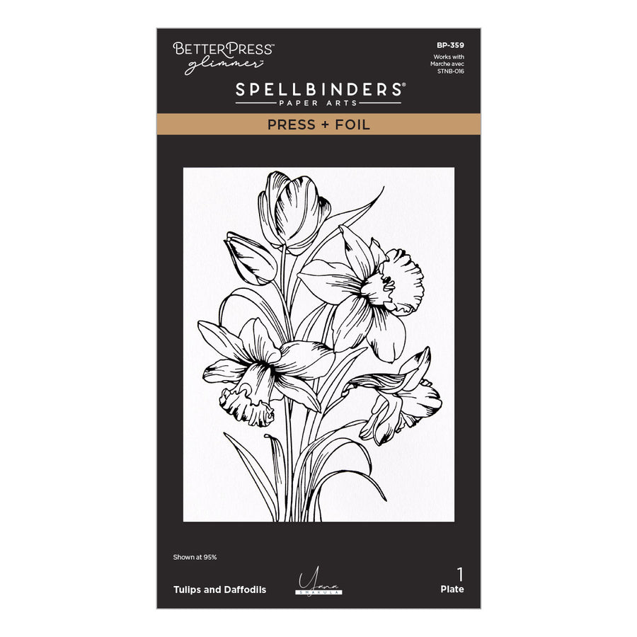 Spellbinders - Tulips and Daffodils Press + Foil Plate by Yana Smakula