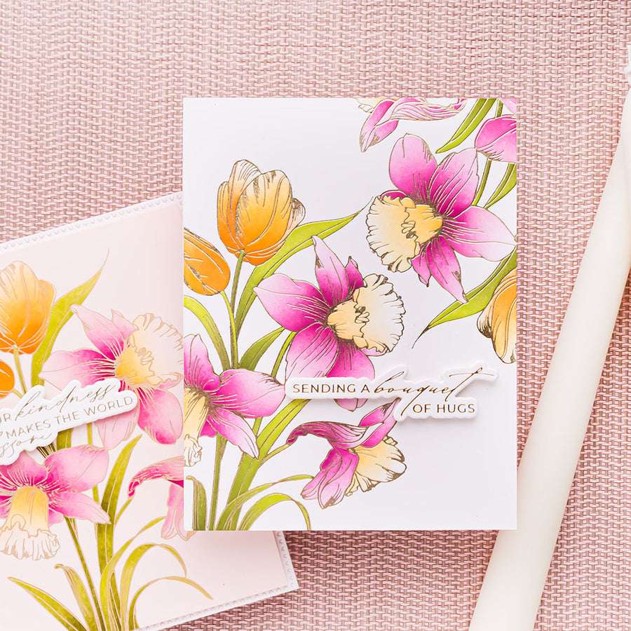 Spellbinders - Tulips and Daffodils Press + Foil Plate by Yana Smakula