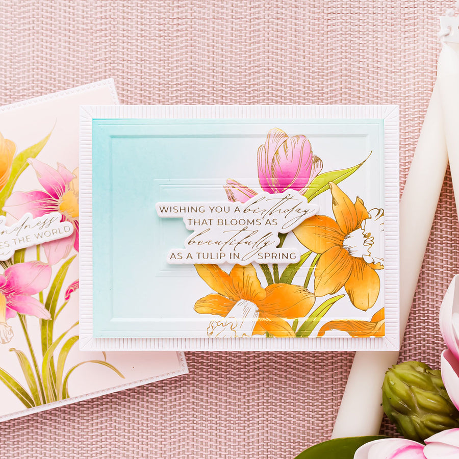 Spellbinders - Tulips and Daffodils Press + Foil Plate by Yana Smakula