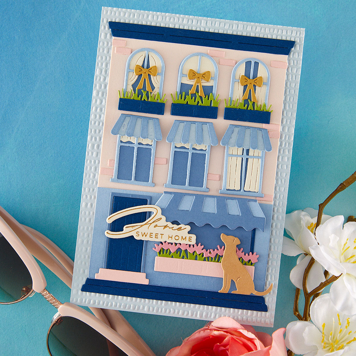 Spellbinders - Welcome Home Sentiments Press + Foil Plate & Die Set by Yana Smakula