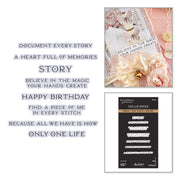 (COMING SOON) Spellbinders - Heirloom Words Press + Foil Plate & Die Set by Frank Garcia