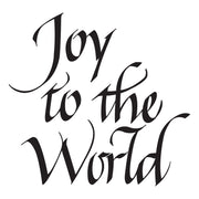 Spellbinders - Upright Italic Joy to the World Press + Foil Plate by Paul Antonio