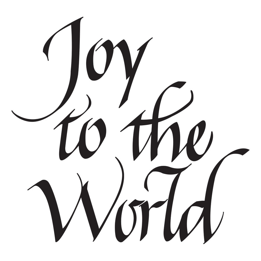 Spellbinders - Upright Italic Joy to the World Press + Foil Plate by Paul Antonio