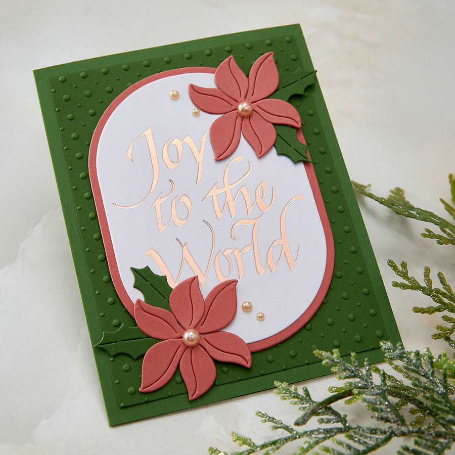 Spellbinders - Upright Italic Joy to the World Press + Foil Plate by Paul Antonio