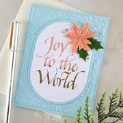 Spellbinders - Upright Italic Joy to the World Press + Foil Plate by Paul Antonio
