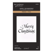Spellbinders - Upright Italic Merry Christmas Press + Foil Plate by Paul Antonio