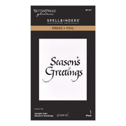 Spellbinders - Upright Italic Season's Greetings Press + Foil Plate by Paul Antonio