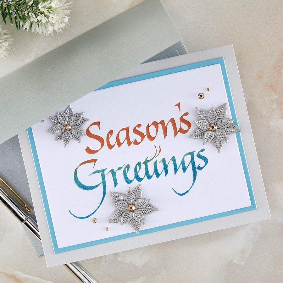 Spellbinders - Upright Italic Season's Greetings Press + Foil Plate by Paul Antonio