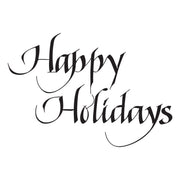 Spellbinders - Upright Italic Happy Holidays Press + Foil Plate by Paul Antonio