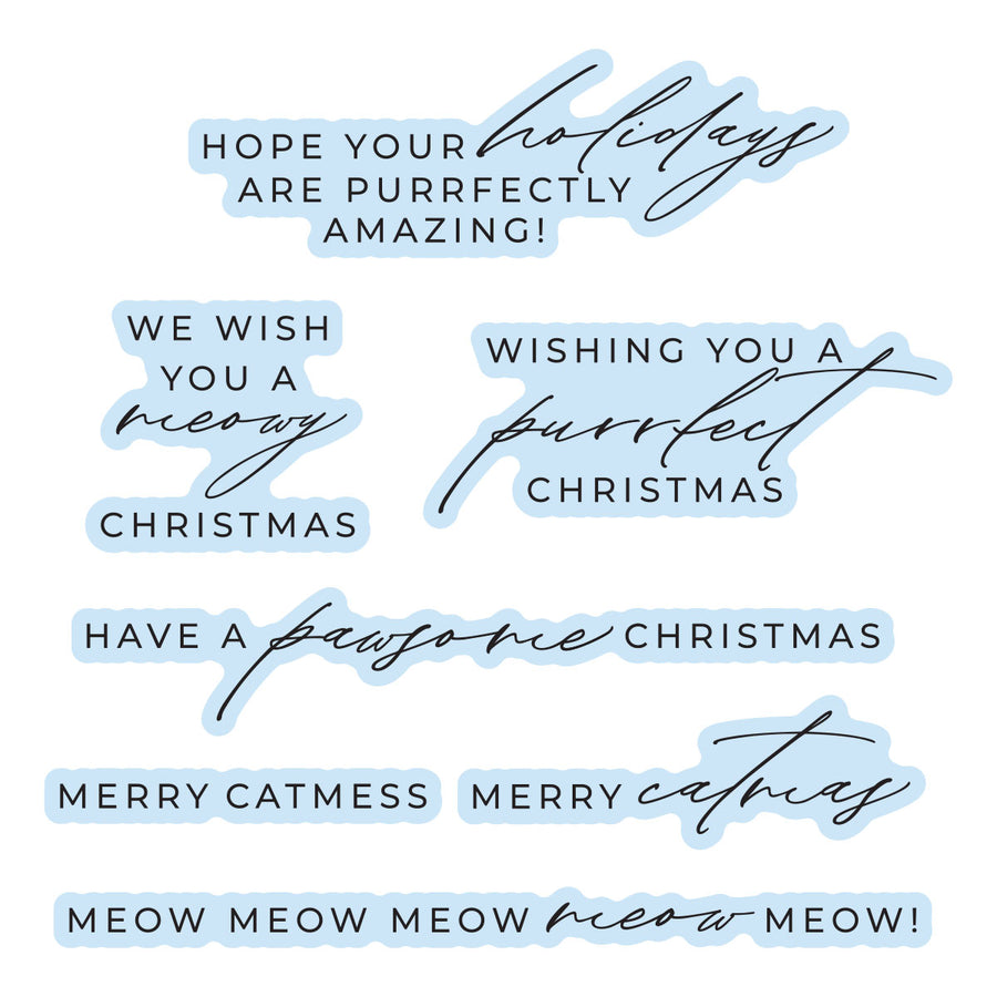 Spellbinders - Meowy Christmas Sentiments Press + Foil Plates & Die Set by Yana Smakula