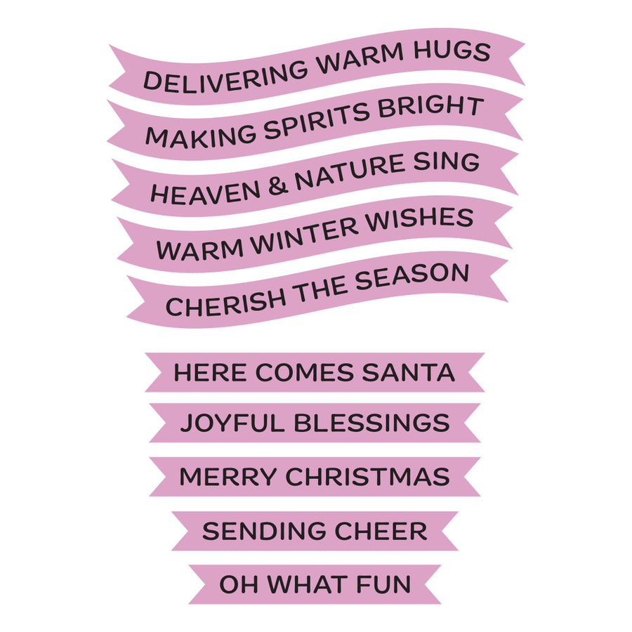Spellbinders - Holiday Banner Greetings Press + Foil Plate & Die Set
