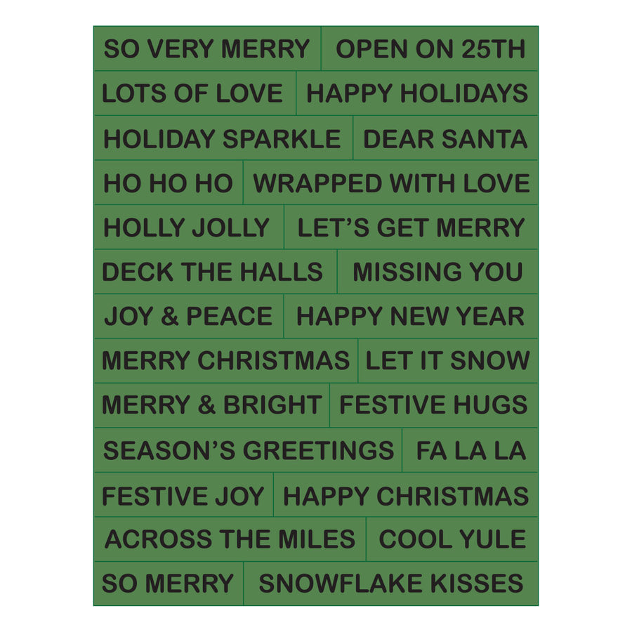 Spellbinders - Snowflake Kisses Sentiments Press + Foil Plate & Die Set by Lisa Horton