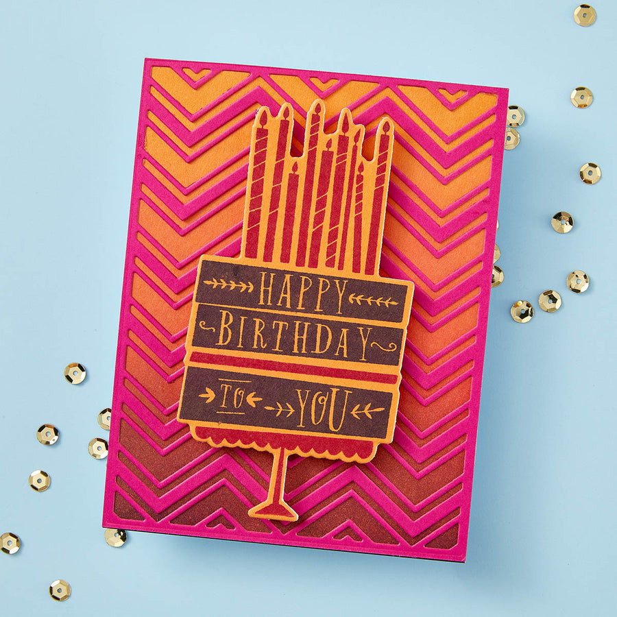 Spellbinders - BetterPress Society April 2024 (Birthday Layer Cake Registration Press Plates & Die Set)
