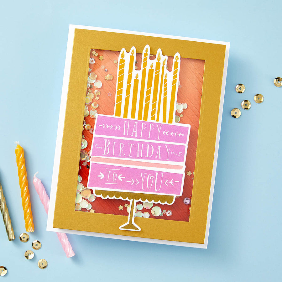 Spellbinders - BetterPress Society April 2024 (Birthday Layer Cake Registration Press Plates & Die Set)