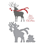 Spellbinders - Dashing Reindeer Registration Press Plate & Die Set from the Home for the Holidays Collection