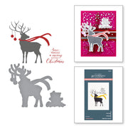 Spellbinders - Dashing Reindeer Registration Press Plate & Die Set from the Home for the Holidays Collection