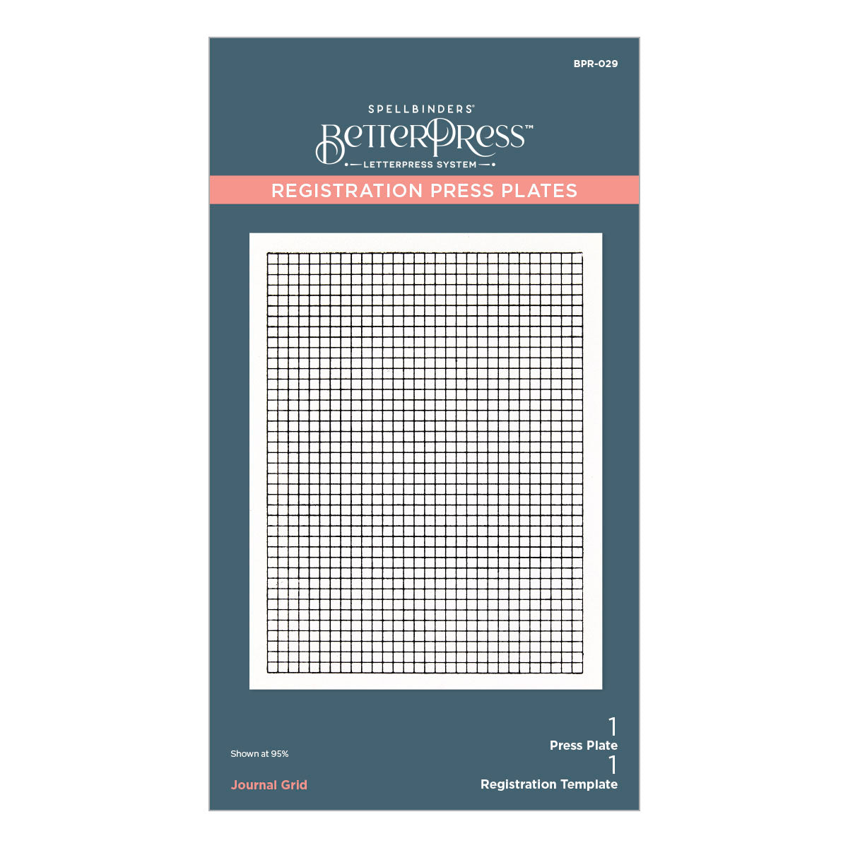 Spellbinders - Journal Grid Registration Press Plates from the Take Note Collection