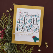Spellbinders - Happiest  Holidays Registration Press Plate Set from the City Holiday Collection by Yana Smakula
