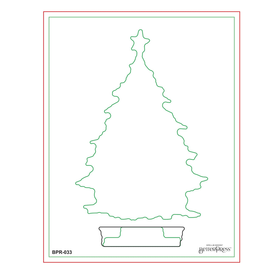 Spellbinders - Twinkle Bright Tree Registration BetterPress Plates from the Wonderland Collection