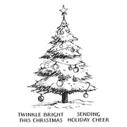 Spellbinders - Twinkle Bright Tree Registration BetterPress Plates from the Wonderland Collection