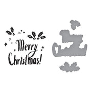 Spellbinders - Starry Merry Christmas Registration Press Plate & Die Set from the Starry Holiday Collection by Dina Wakley