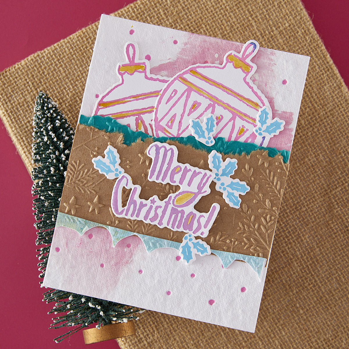 Spellbinders - Starry Merry Christmas Registration Press Plate & Die Set from the Starry Holiday Collection by Dina Wakley