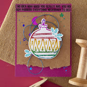 Spellbinders - Merry, Merry, Merry Bird Registration Press Plate & Die Set from the Starry Holiday Collection by Dina Wakley