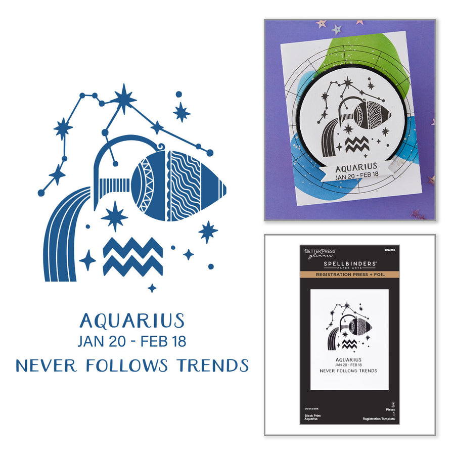 Spellbinders - Block Print Aquarius Registration Press + Foil Plate