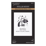Spellbinders - Block Print Zodiacs Registration Press + Foil Bundle