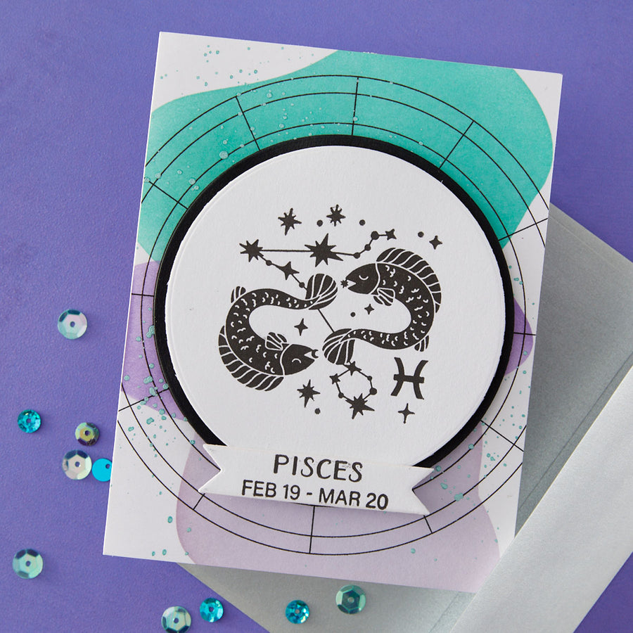 Spellbinders - Block Print Pisces Registration Press + Foil Plate
