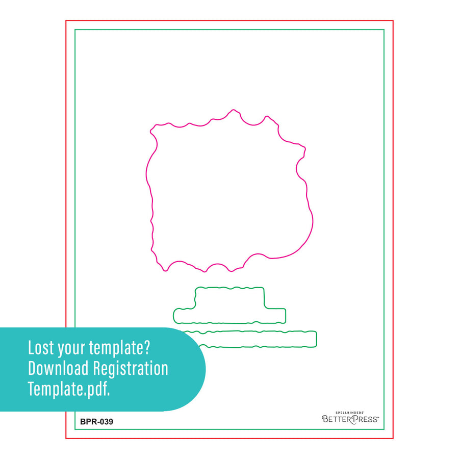 Spellbinders - Block Print Pisces Registration Press + Foil Plate
