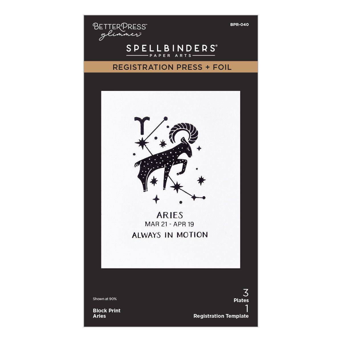 Spellbinders - Block Print Aries Registration Press + Foil Plate
