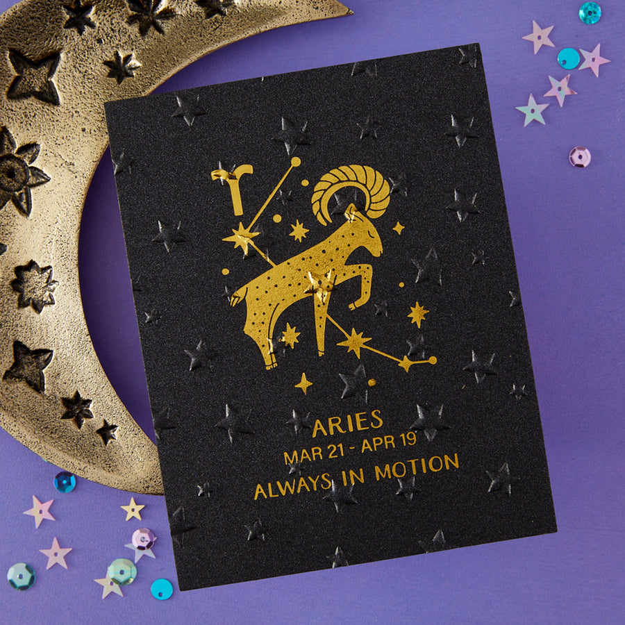 Spellbinders - Block Print Zodiacs Registration Press + Foil Bundle