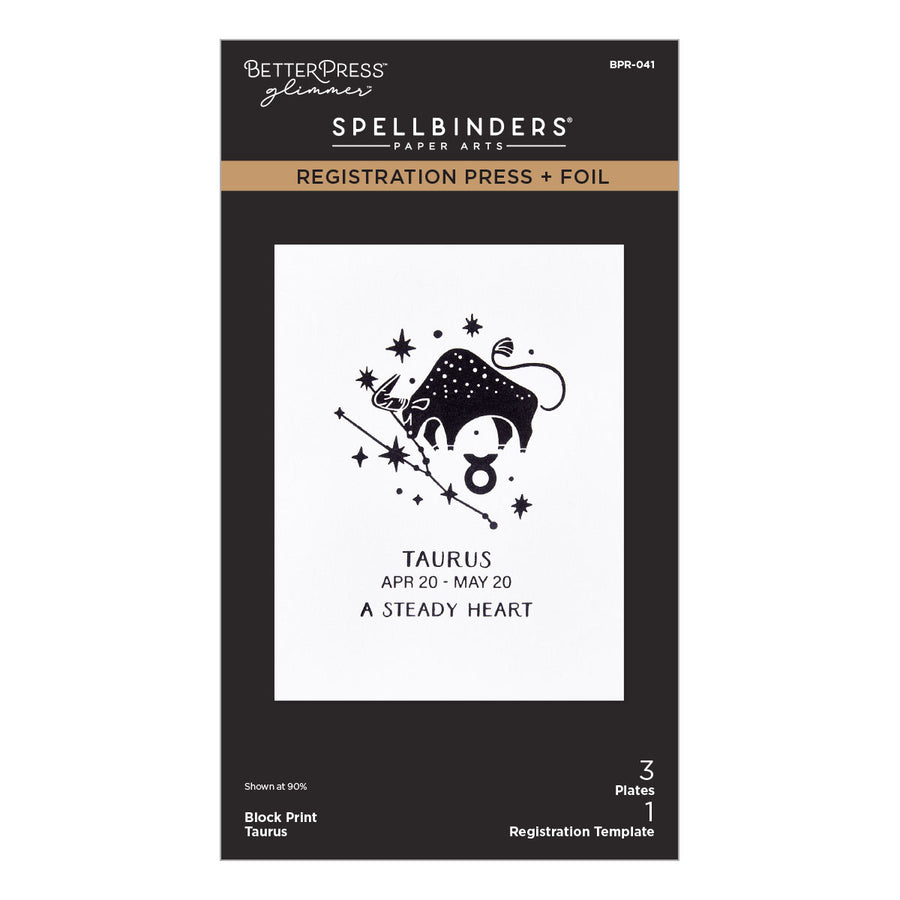 Spellbinders - Block Print Zodiacs Registration Press + Foil Bundle