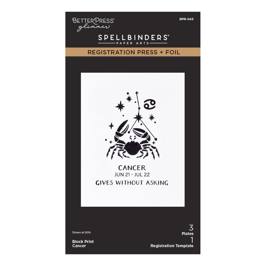 Spellbinders - Block Print Zodiacs Registration Press + Foil Bundle