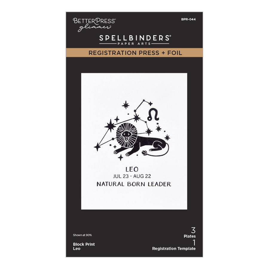 Spellbinders - Block Print Zodiacs Registration Press + Foil Bundle