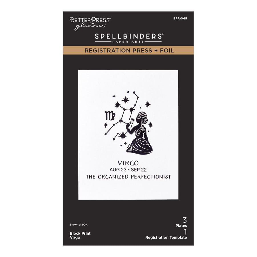 Spellbinders - Block Print Zodiacs Registration Press + Foil Bundle