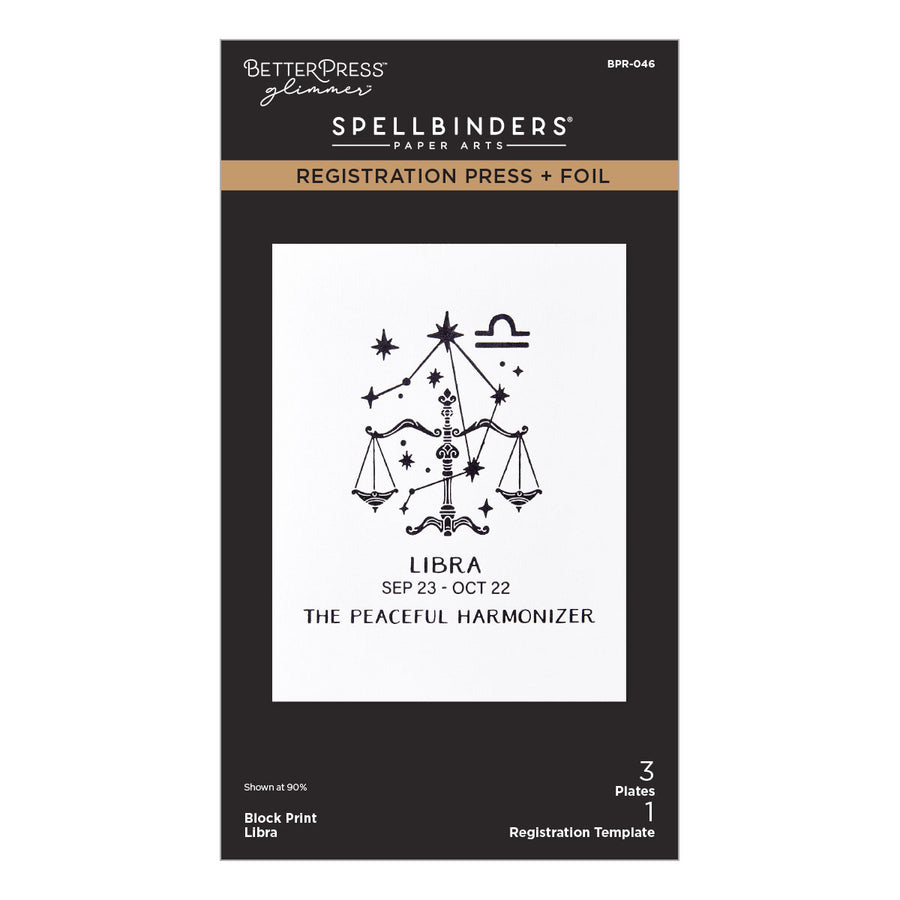 Spellbinders - Block Print Zodiacs Registration Press + Foil Bundle