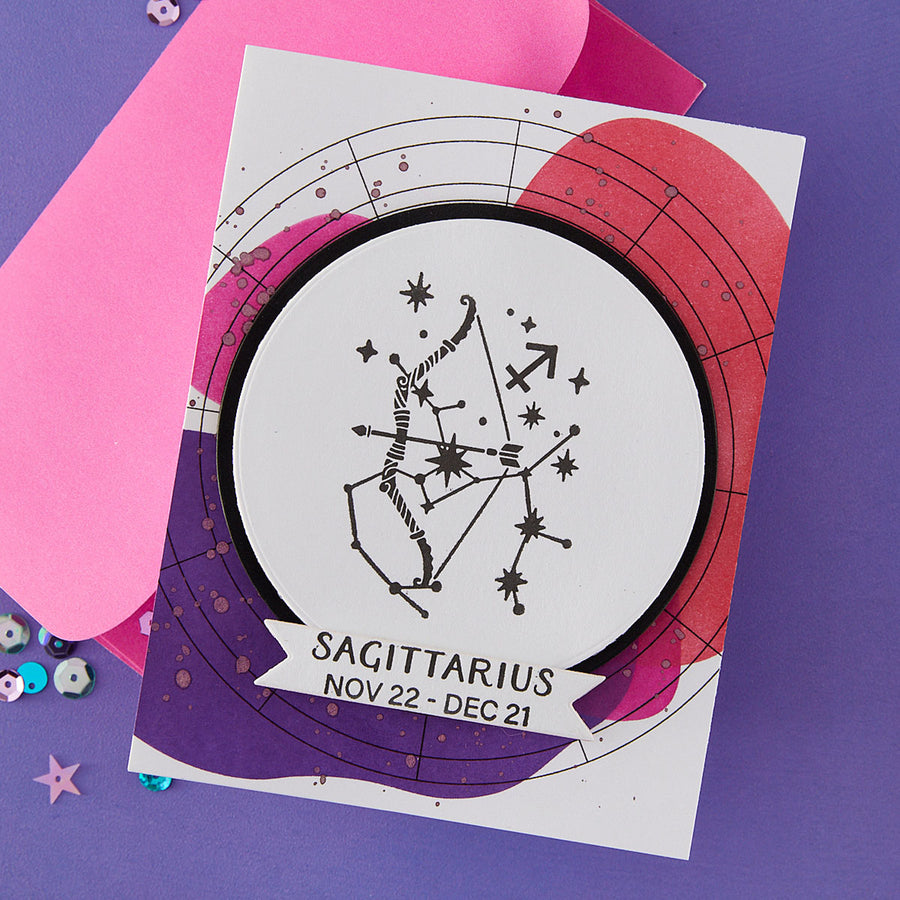 Spellbinders - Block Print Sagittarius Registration Press + Foil Plate