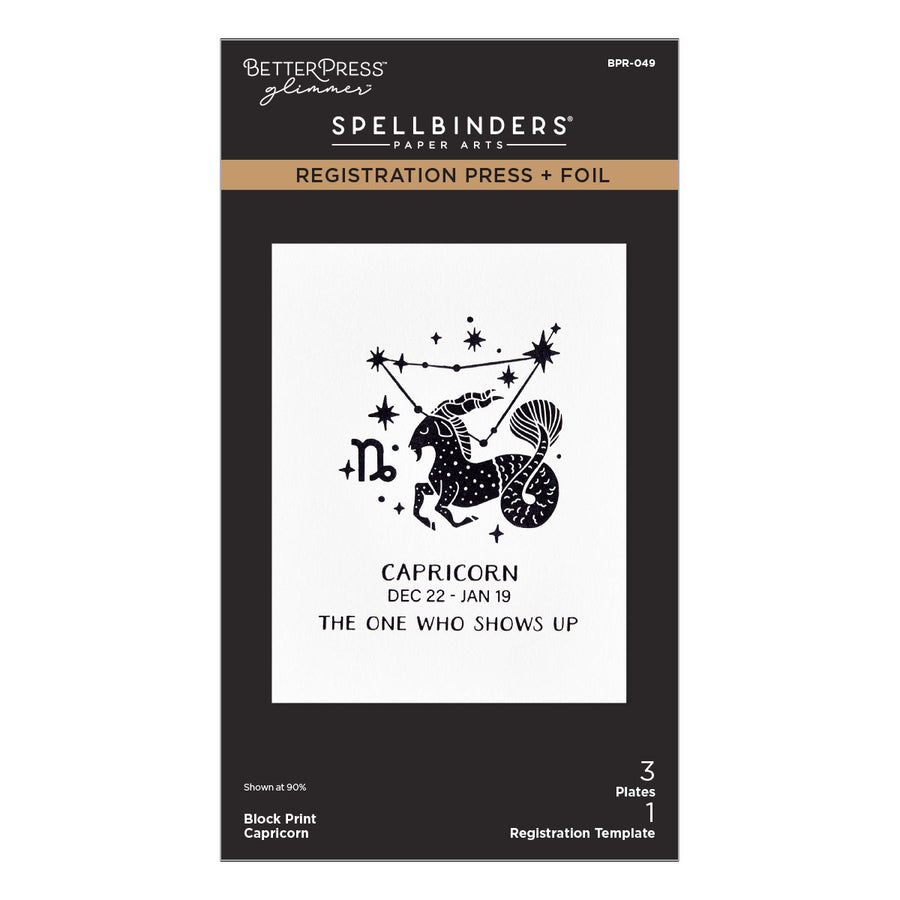 Spellbinders - Block Print Zodiacs Registration Press + Foil Bundle