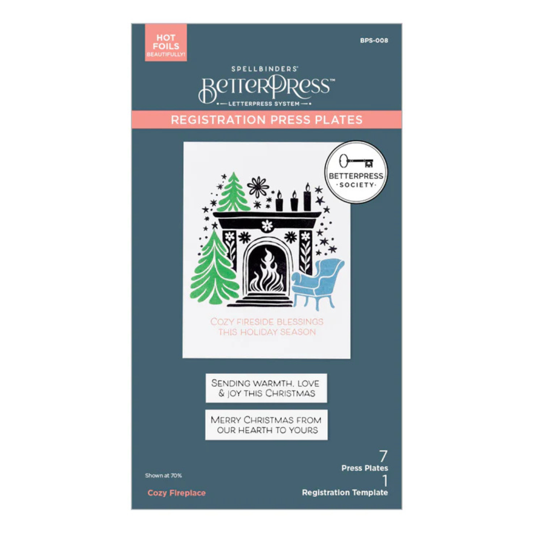 Spellbinders - BetterPress Society October 2024 (Cozy Fireplace Press Plates)