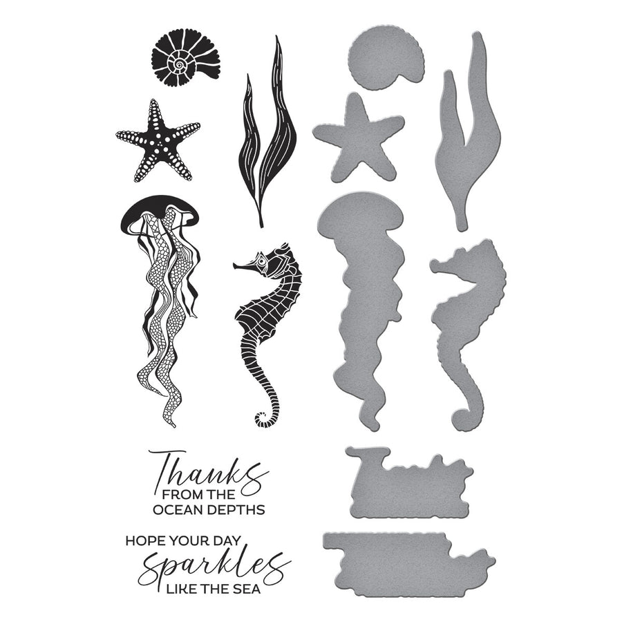 Spellbinders - BetterPress Society June 2025 (Sea Friends Press Plate & Die Set)